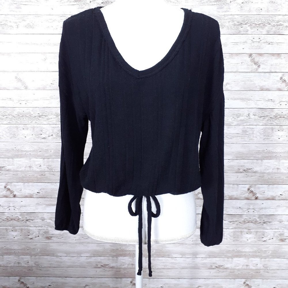 White Willow Womens Top SP Elastic Drawstring Cropped Waist 219